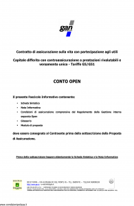 Gan - Conto Open - Modello 160293-1 Edizione 12-2005 [23P]