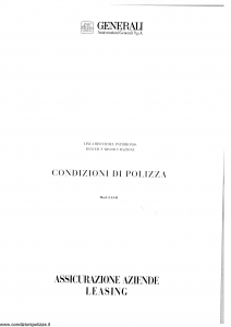 Generali - Assicurazione Aziende Leasing - Modello 541-03 Edizione 02-2000 [SCAN] [20P]