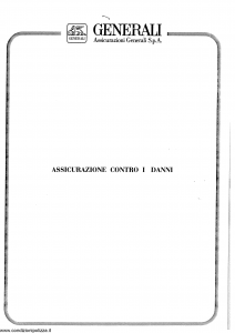 Generali - Assicurazione Contro I Danni - Modello nd Edizione nd [SCAN] [8P]