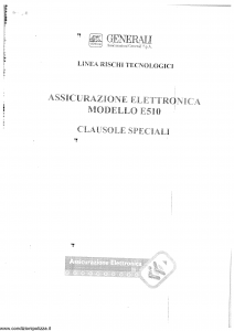Generali - Assicurazione Elettronica Clausole Speciali - Modello e510 Edizione nd [SCAN] [9P]