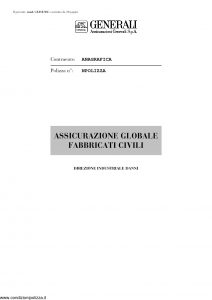 Generali - Assicurazione Globale Fabbricati Civili - Direzione Industriale Danni - Modello gl01e-02 Edizione nd [20P]