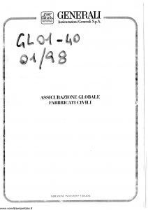 Generali - Assicurazione Globale Fabbricati Civili - Modello gl01-40 Edizione 01-1998 [SCAN] [14P]