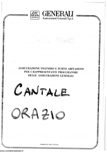 Generali - Assicurazione Incendio E Furto Abitazioni - Modello re12-2 Edizione 07-1996 [SCAN] [16P]