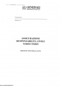Generali - Assicurazione Responsabilita' Civile Verso Terzi - Modello r01e-02 Edizione nd [SCAN] [12P]