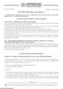 Generali - Clausole Speciali - Modello nd Edizione nd [8P]