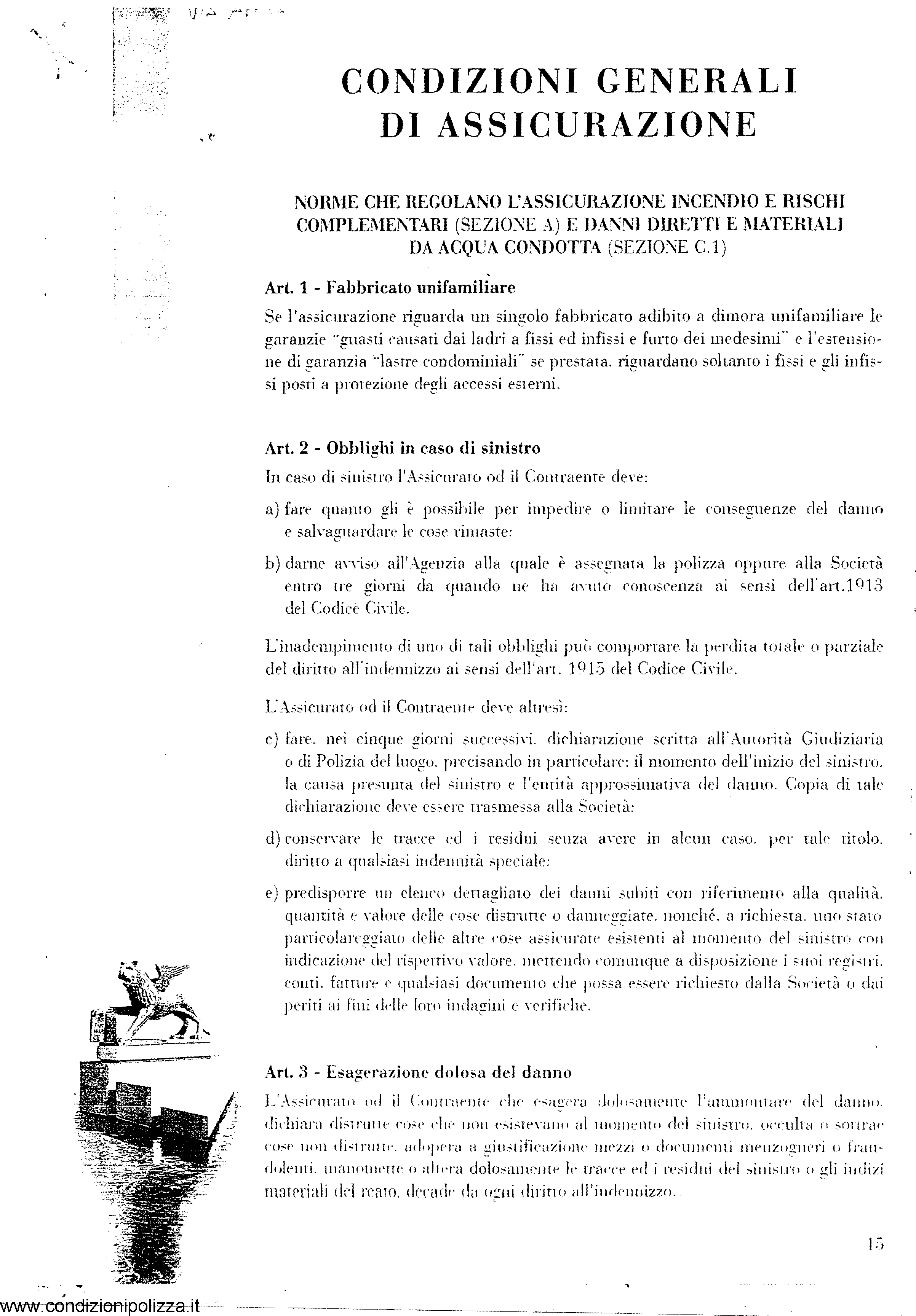 Generali Condizioni Generali Di Assicurazione Modello nd
