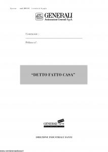 Generali - Detto Fatto Casa - Modello df01-01 Edizione nd [36P]