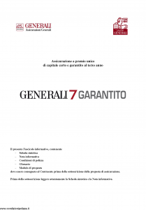 Generali - Generali 7 Garantito - Modello gvg7g Edizione 12-10-2009 [44P]
