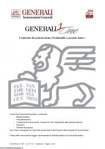 Generali - Generali One - Modello gvgo Edizione 09-2012 [36P]