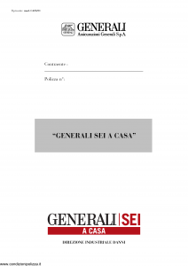 Generali - Generali Sei A Casa - Modello ca05-01 Edizione nd [45P]