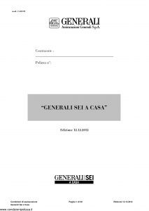 Generali - Generali Sei A Casa - Modello ca05-03 Edizione 12-12-2012 [50P]