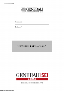 Generali - Generali Sei A Casa - Modello ca08-01 Edizione nd [16P]