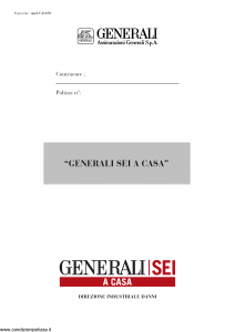 Generali - Generali Sei A Casa - Modello ca11-01 Edizione nd [42P]