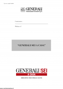 Generali - Generali Sei A Casa - Modello ca13-01 Edizione nd [12P]