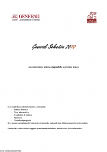 Generali - Generali Selection 2010 - Modello gvgs10 Edizione 09-03-2010 [44P]