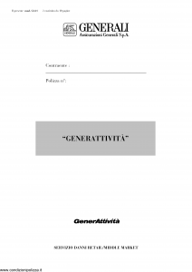 Generali - Generattivita' Sezione Assistenza Qui Generali - Modello ga11 Edizione nd [10P]