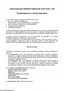 Generali - Globale Fabbricati Civili Presentazione E Norme Operative - Modello 135 Edizione 05-2008 [10P]