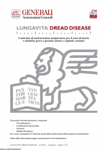 Generali - Lungavita Dread Disease - Modello gvpvdd Edizione 09-2012 [24P]