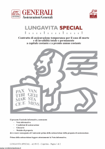 Generali - Lungavita Special - Modello gvpvim Edizione 09-2012 [22P]