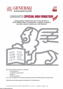 Generali - Lungavita Special Non Fumatori Top - Modello gvpvimnf Edizione 03-09-2012 [22P]