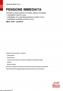 Generali - Pensione Immediata - Modello gvpi Edizione 05-2015 [46P]