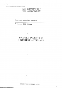 Generali - Piccole Industrie E Imprese Artigiane - Modello re08e-01 Edizione nd [SCAN] [29P]