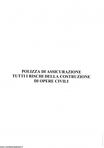 Generali - Polizza Assicurazione Tutti I Rischi Della Costruzione Di Opere Civili - Modello nd Edizione nd [SCAN] [16P]