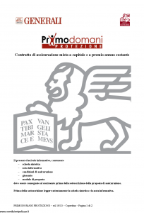 Generali - Primodomani Protezione - Modello gvpdpr Edizione 07-10-2013 [34P]