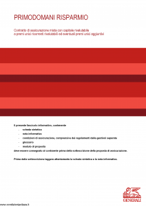 Generali - Primodomani Risparmio - Modello gvpdri Edizione 31-05-2014 [42P]
