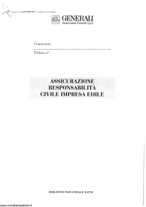 Generali - Responsabilita' Civile Impresa Edile - Modello r40e-01 Edizione nd [SCAN] [14P]