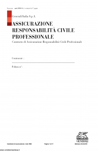 Generali - Responsabilita' Civile Professionale Architetto Senior Totale - Modello r50i-ca Edizione 23-02-2019 [17P]