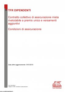 Generali - Tfr Dipendenti - Modello nd Edizione 01-01-2019 [10P]