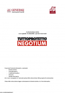 Generali - Tutto Protetto Negotium - Modello gvtpn Edizione 01-01-2007 [56P]