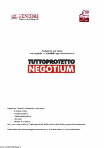 Generali - Tutto Protetto Negotium - Modello gvtpn Edizione 31-03-2007 [56P]