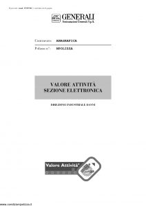 Generali - Valore Attivita' Sezione Elettronica - Modello vt09-02 Edizione nd [8P]