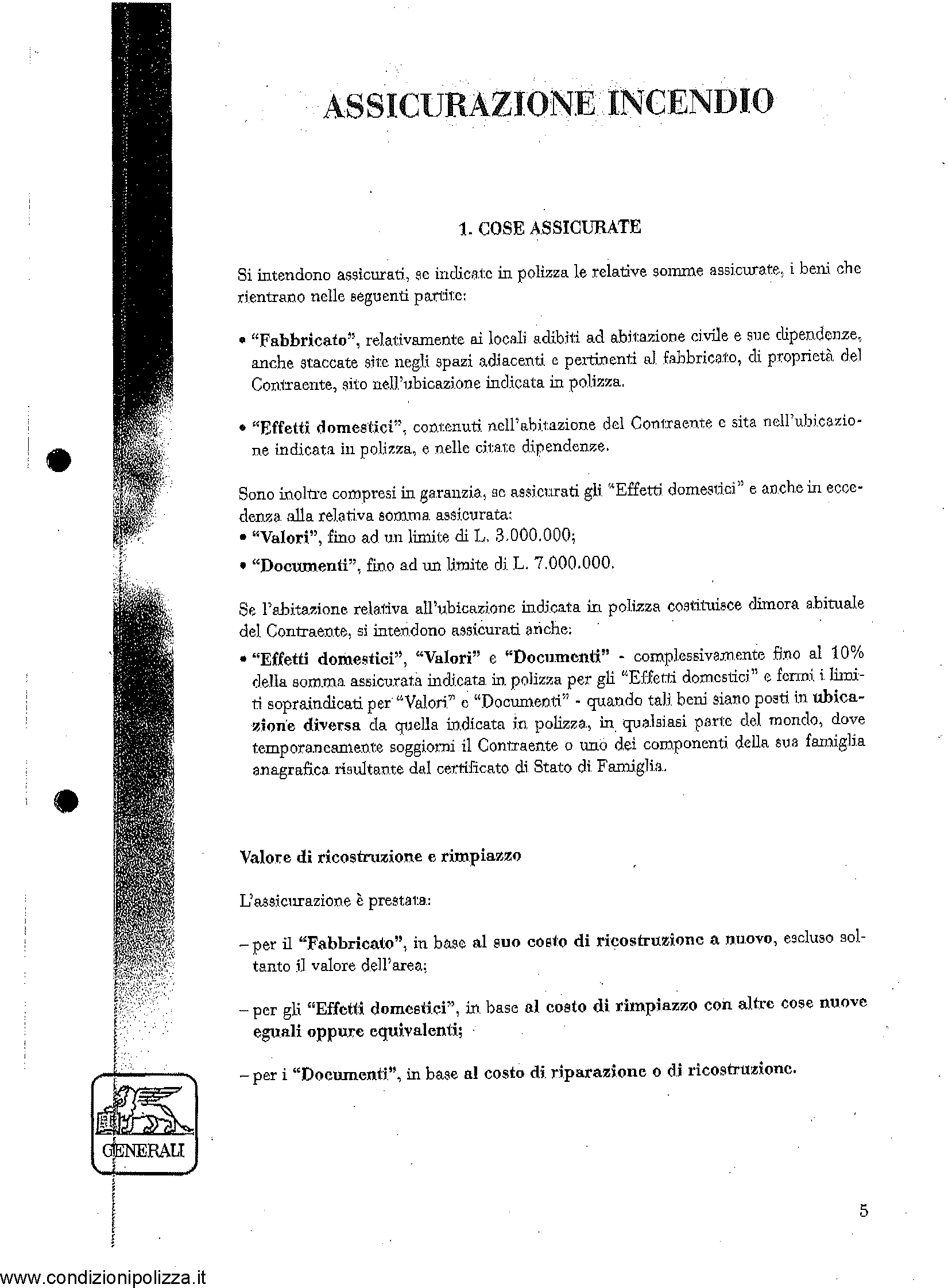 Generali - Valore Casa Plus Assicurazione Incendio ...