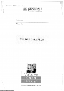 Generali - Valore Casa Plus - Modello vp02-01 Edizione nd [SCAN] [36P]