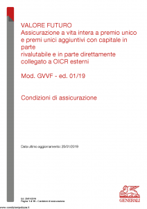 Generali - Valore Futuro - Modello gvvf Edizione 25-01-2019 [19P]