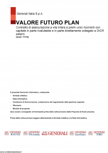 Generali - Valore Futuro Plan - Modello gvvfp Edizione 11-2014 [161P]