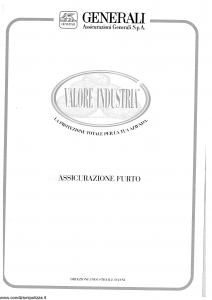 Generali - Valore Industria Assicurazione Furto - Modello vifur-01 Edizione 05-1997 [SCAN] [16P]