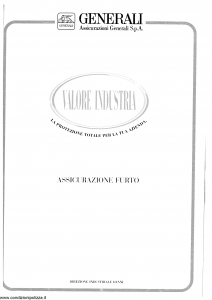 Generali - Valore Industria Assicurazione Furto - Modello vifur-01 Edizione 06-1996 [SCAN] [16P]