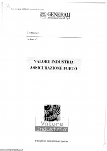 Generali - Valore Industria Assicurazione Furto - Modello vifur-02 Edizione nd [SCAN] [14P]