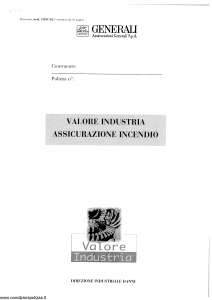 Generali - Valore Industria Assicurazione Incendio - Modello viinc-02 Edizione nd [SCAN] [28P]