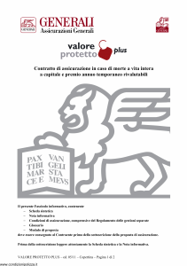 Generali - Valore Protetto Plus - Modello gvpp Edizione 05-2011 [40P]