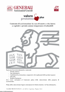 Generali - Valore Protetto Plus - Modello gvpp Edizione 12-2012 [56P]