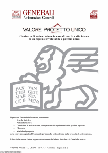 Generali - Valore Protetto Unico - Modello gvpu Edizione 01-01-2013 [38P]