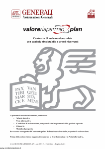 Generali - Valore Risparmio Plan - Modello gvripl Edizione 03-09-2012 [44P]