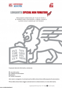 Generali Augusta - Lungavita Special Non Fumatori Top - Modello gvpvimnf-augusta Edizione 01-2014 [38P]