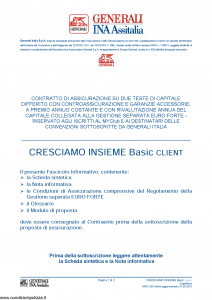 Generali Ina Assitalia - Cresciamo Insieme Basic Client - Modello midv230 Edizione 31-05-2014 [60P]