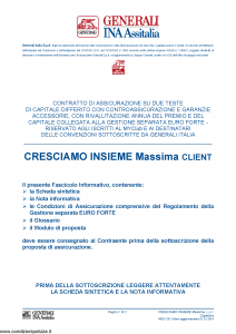 Generali Ina Assitalia - Cresciamo Insieme Massima Client - Modello midv231 Edizione 01-01-2014 [60P]